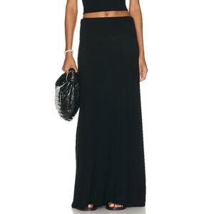 LESET Lauren High Waist Maxi Skirt Black Size Small Like New